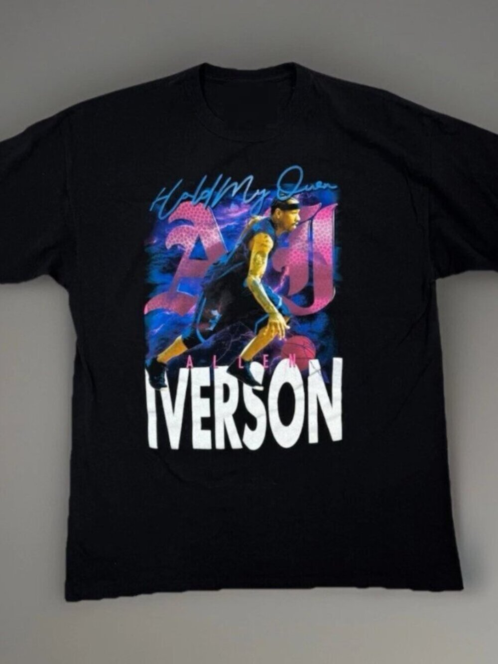 Allen Iverson T-Shirt Mens Holding My Own Basketball Short Sleeve T Shirt